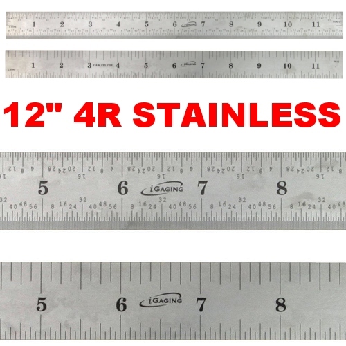 12 Ruler STAINLESS STEEL 4R Rule Scale Machinist